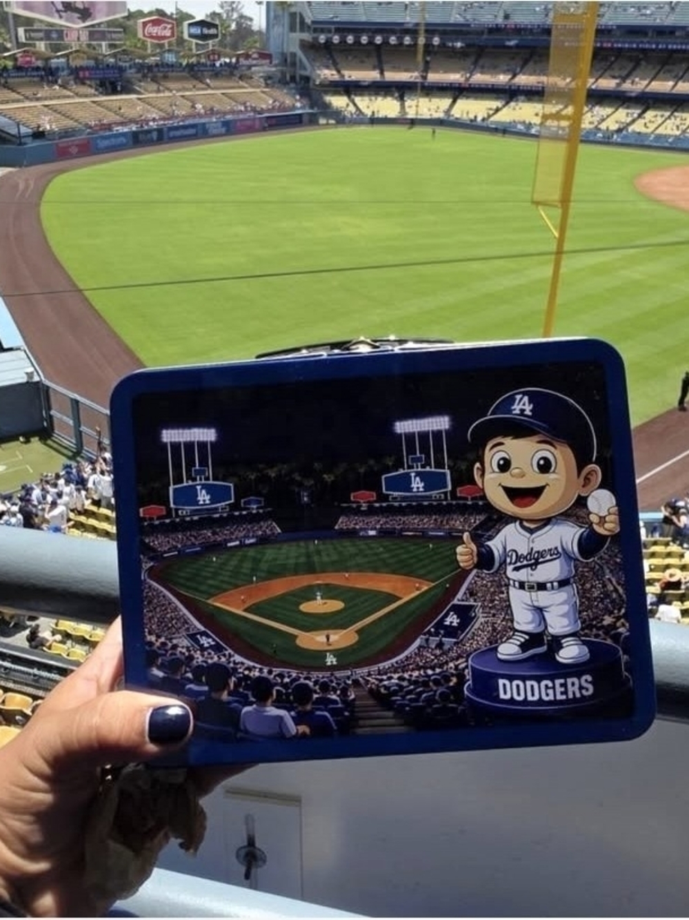 Los Angeles Dodgers Blue Tin Lunch Box - Dodgers Branded